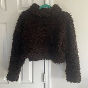 Vintage mock neck turtleneck Sherpa fleece